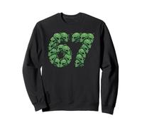 Funny Alien UFO 6 7 Meme Six Seven Love Extraterrestre Sweatshirt