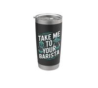 Funny Alien UFO Abduction Coffee - Take Me To Your Barista Gobelet isotherme en acier inoxydable double paroi