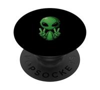 Funny Alien UFO Abduction Cool Retro Alien pour Fan de Science-Fiction PopSockets PopGrip Adhésif