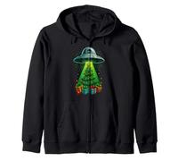 Funny Alien UFO Invasion Christmas Sci-FI Christmas Sweat à Capuche