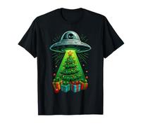 Funny Alien UFO Invasion Christmas Sci-FI Christmas T-Shirt
