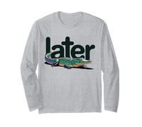 Funny Alligator Pun See You LATER Teacher Gator Manche Longue