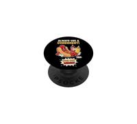 Funny Always Use A Condiment Cover Your Wiener Hot Dog PopSockets PopGrip Adhésif