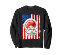 Funny American Flag Themed Grumpy GNOME for Men Space Lovers Sweatshirt