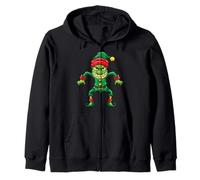 Funny Angry Elf Christmas Humour Holiday Sweat à Capuche