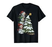 Funny Angry Snowmen Topper Stack Decorating Christmas Tree T-Shirt