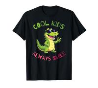 Funny Animal Cool Kids Always Smile, Crocodile Alligator T-Shirt