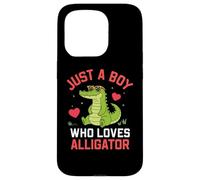 Funny Animal Crocodile, Just a Boy Who Loves Alligator Coque pour iPhone 15 Pro