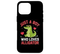 Funny Animal Crocodile, Just a Boy Who Loves Alligator Coque pour iPhone 16 Pro Max