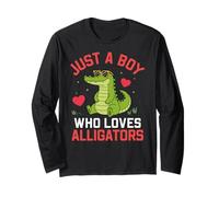 Funny Animal Crocodile, Just a Boy Who Loves Alligators Manche Longue