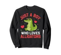 Funny Animal Crocodile, Just a Boy Who Loves Alligators Sweatshirt