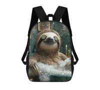 Funny Animal Sloth Wellness & Spa Day, Relaxing Bubble Bath Sac À Dos Scolaire Pour Adolescents, Imprimé En 3D, Ajustable, À Poches Tendance, Pour Enfants, Garçons, Filles, Étudiants Et Adolescents 17
