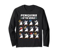 Funny Animals Graphic Pingouins of The World Pingouins Lover Manche Longue