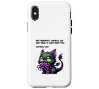 Funny Anime Cthulu Cat Monster Cute Cat Meme Kawaii Horror Coque pour iPhone X/XS