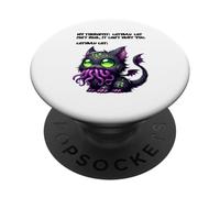 Funny Anime Cthulu Cat Monster Cute Cat Meme Kawaii Horror PopSockets PopGrip Adhésif