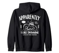 Funny Apparently, I Like Swimming Swim Swimmer Swimmer Sweat à Capuche