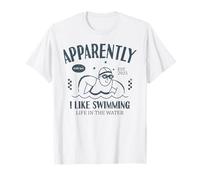 Funny Apparently, I Like Swimming Swim Swimmer Swimmer T-Shirt