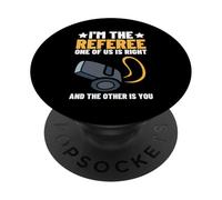 Funny Arbitre Design Sports Réf Gag Arbitre pour Homme Femme PopSockets PopGrip Adhésif