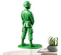 Funny Army Green - Figurine de Soldat | Statue Miniature de Soldat en résine pour décorations de Bureau et fêtes à thème, Collection ludique pour, Adultes et marchepied