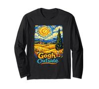 Funny Art Go Outside Van Gogh Pun Blagues Introverti Manche Longue