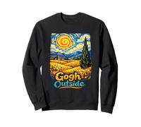 Funny Art Go Outside Van Gogh Pun Blagues Introverti Sweatshirt