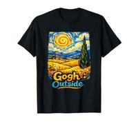 Funny Art Go Outside Van Gogh Pun Blagues Introverti T-Shirt