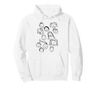 Funny Artsy Linocut Kids Visages souriants Sweat à Capuche