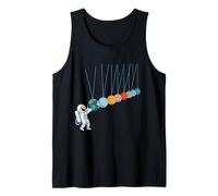 Funny Astronaut Solar System Newton Pendulum Art Débardeur
