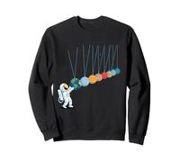 Funny Astronaut Solar System Newton Pendulum Art Sweatshirt