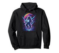 Funny Astronaute Power-Up In Space Anime Style Sweat à Capuche