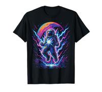 Funny Astronaute Power-Up In Space Anime Style T-Shirt