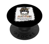 Funny Aunt for Women Dont Mess with My Nephew Or Niece PopSockets PopGrip Adhésif