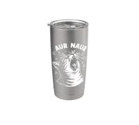 Funny Aur Naur Cat Oh, un amoureux des animaux surpris Gobelet isotherme en acier inoxydable double paroi