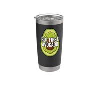Funny Avocado Lover But First Avocado Gobelet isotherme en acier inoxydable double paroi