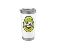 Funny Avocado Lover But First Avocado Gobelet isotherme en acier inoxydable double paroi