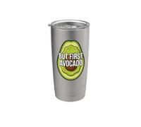 Funny Avocado Lover But First Avocado Gobelet isotherme en acier inoxydable double paroi