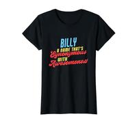 Funny Awesome Billy Saying Name Billy Citation T-Shirt Graphique avec Valeur, Femme, Noir, S