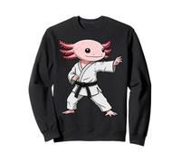 Funny Axolotl Doing Karate Samurai Ninja Axolotl Sweatshirt