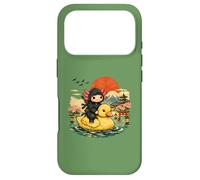 Funny Axolotl Ninja Riding Duck Cute Animal Humour Design Coque pour iPhone 17 Pro
