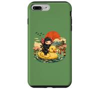 Funny Axolotl Ninja Riding Duck Cute Animal Humour Design Coque pour iPhone 7 Plus/8 Plus