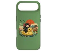 Funny Axolotl Ninja Riding Duck Cute Animal Humour Design Coque pour iPhone Air