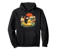 Funny Axolotl Ninja Riding Duck Cute Animal Humour Design Sweat à Capuche