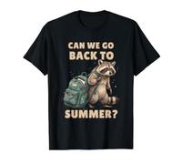 Funny Back to School Can We Go Back to Summer Sad Raton Laveur T-Shirt Graphique avec Valeur
