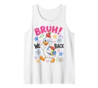 Funny Back to School Duck Bruh We Back First Day Kids Débardeur