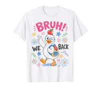 Funny Back to School Duck Bruh We Back First Day Kids T-Shirt