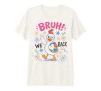 Funny Back to School Duck Bruh We Back First Day Kids T-Shirt Haut de Gamme