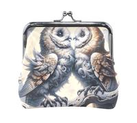 Funny Banana Cute Kiss Lock Porte-monnaie porte-monnaie porte-monnaie 11,4 cm (L) x 10,4 cm (H), Imprimé Hibou Pastèque, one size, Joli imprimé hibou pastèque