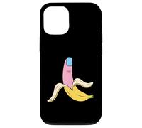 Funny Banana Finger avec Vernis à Ongles Rouge Coque pour iPhone 12/12 Pro