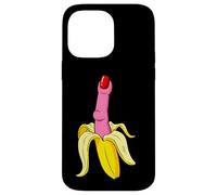 Funny Banana Finger avec Vernis à Ongles Rouge Coque pour iPhone 14 Pro Max