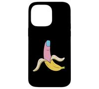 Funny Banana Finger avec Vernis à Ongles Rouge Coque pour iPhone 14 Pro Max